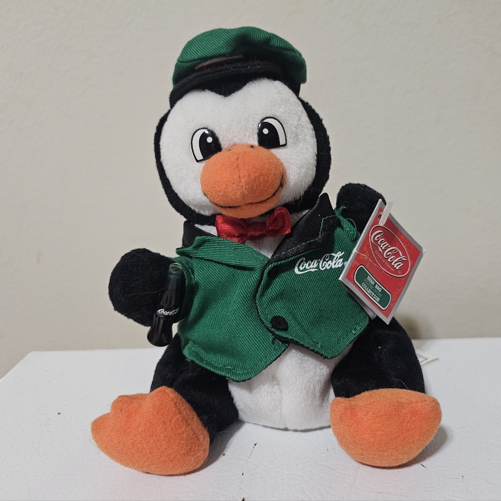 Vintage Coca-Cola beanbag plush Penguin NWT